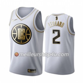 Maillot Basket Homme Los Angeles Clippers Kawhi Leonard 2 2019-20 Nike Blanc Golden Edition Swingman